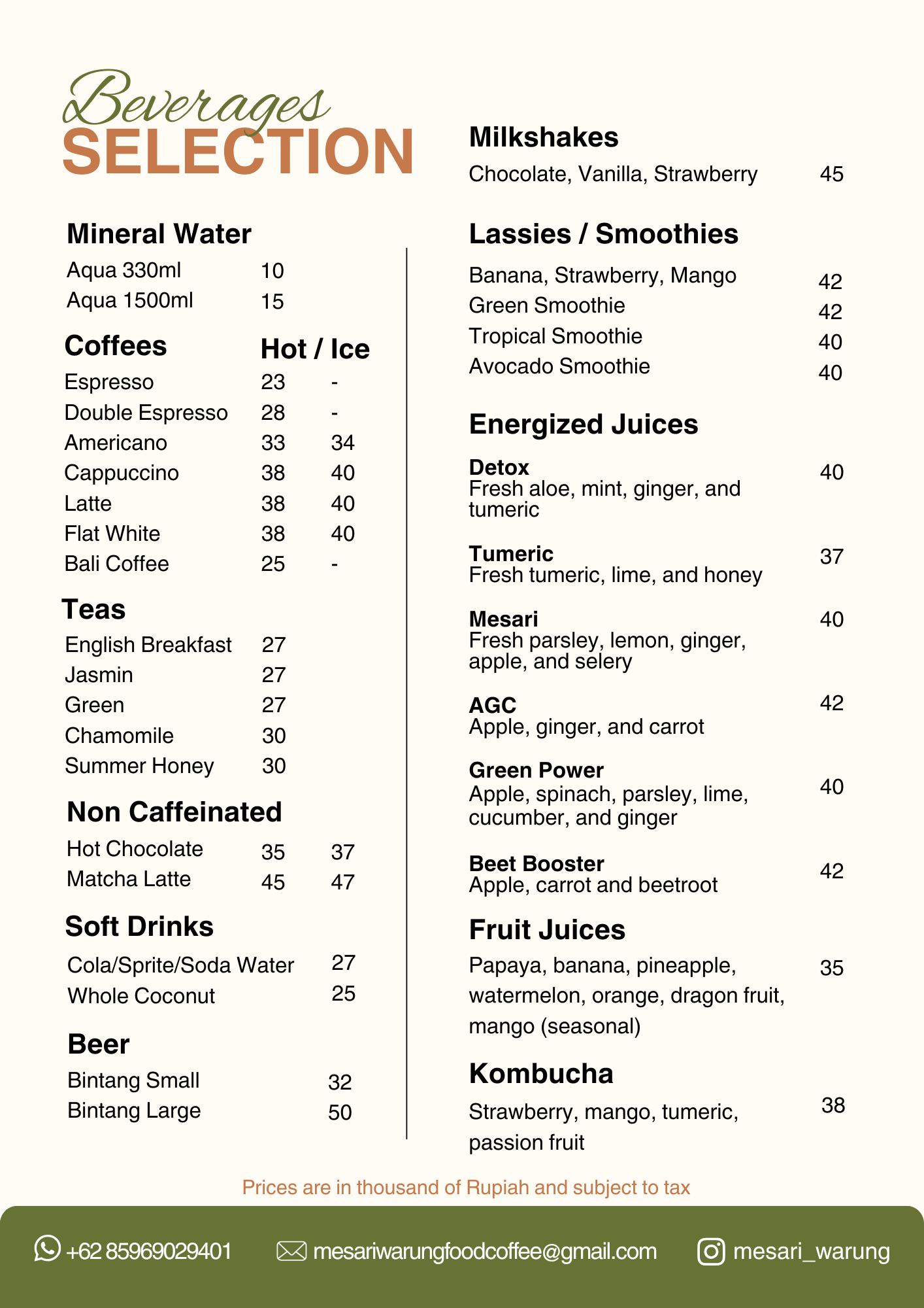 Page 2 of menu