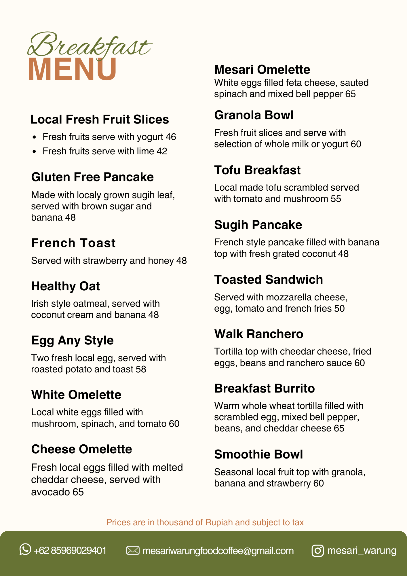 Page 3 of menu