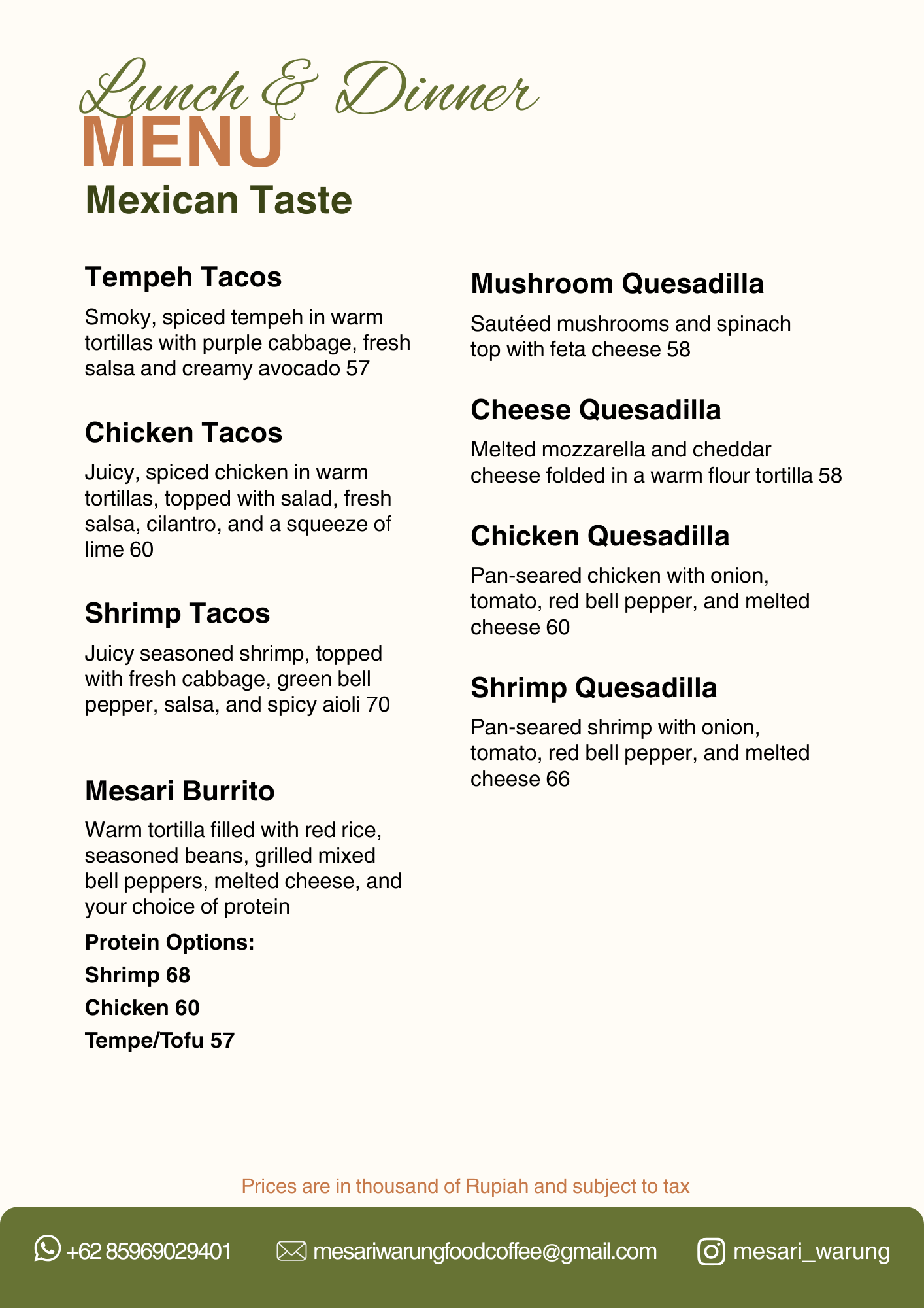Page 8 of menu